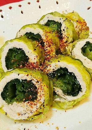 小松菜と鶏ささみのヘルシーロールキャベツ-レシピのメイン写真