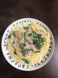 ほうれん草とベーコンのクリームパスタ-レシピのメイン写真