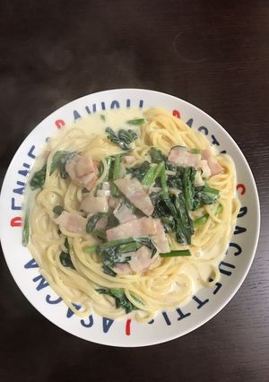 ほうれん草とベーコンのクリームパスタ-レシピのメイン写真