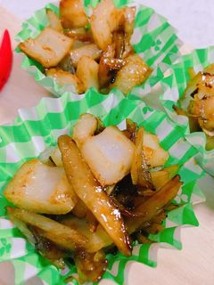 お弁当に*ごぼうとちくわの*照り焼き-レシピのメイン写真