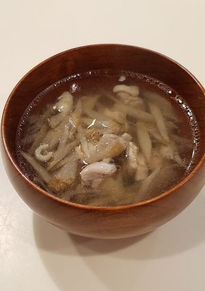 ごぼうと鶏肉のお吸物-レシピのメイン写真