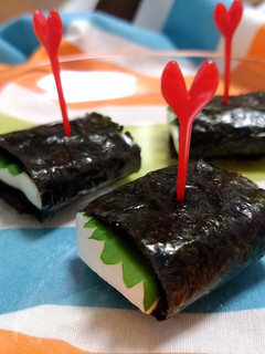 速攻おつまみ☆クリームチーズの大葉のり巻-レシピのメイン写真