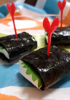 速攻おつまみ☆クリームチーズの大葉のり巻-レシピのメイン写真