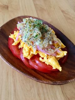 酢玉ねぎで♡炒り卵マリネサラダ-レシピのメイン写真