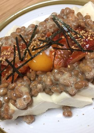 即席！ダイエットに☆納豆キムチ豆腐-レシピのメイン写真
