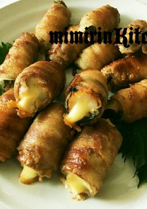 竹輪チーズをばら肉に巻いて-レシピのメイン写真