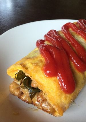 納豆と刻み昆布のオムレツ-レシピのメイン写真