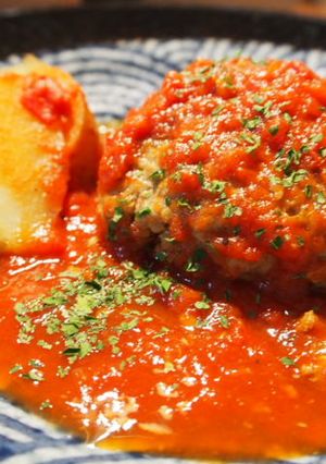 お麩入りでふわふわ☆煮込みハンバーグ♪-レシピのメイン写真