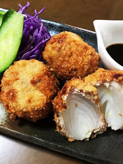 新玉ねぎの丸々とんかつ-レシピのメイン写真