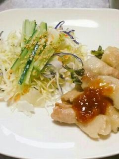 豆苗の豚肉巻き~梅のたれでさっぱり~-レシピのメイン写真