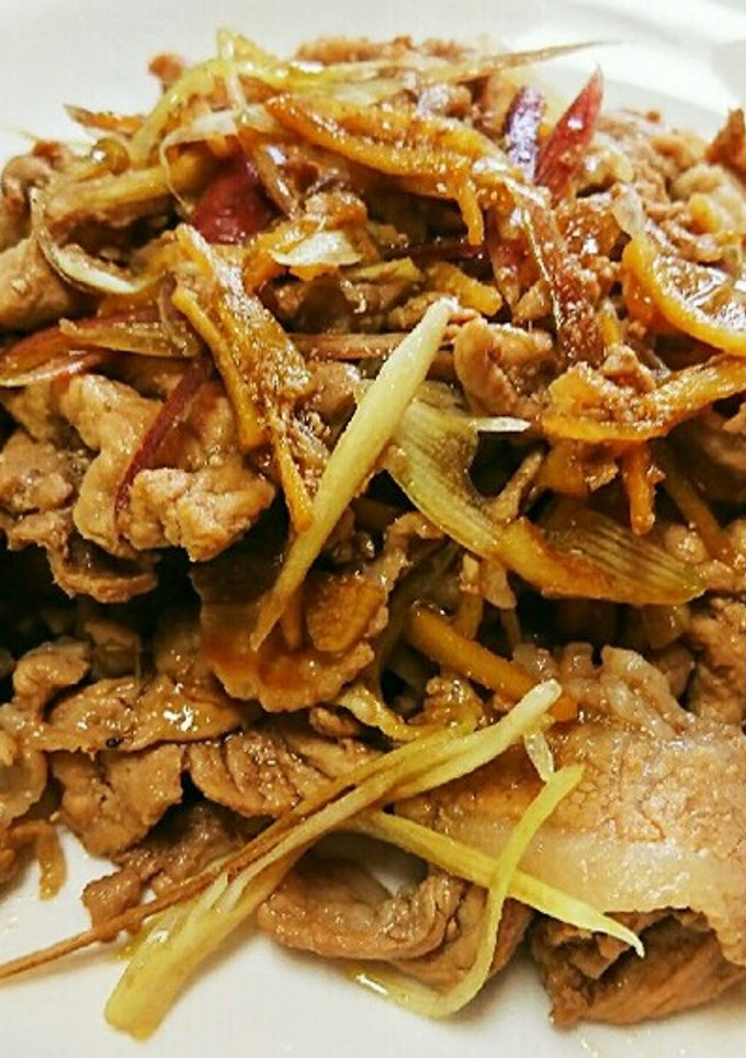 豚の生姜焼き茗荷和え-レシピのメイン写真
