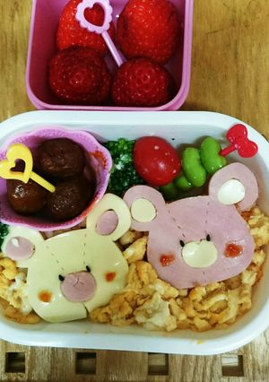 くまのがっこうリルロロのお弁当-レシピのメイン写真