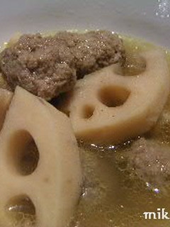 煮物?スープ?な肉団子と根菜のカレー風味-レシピのメイン写真