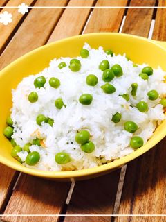 鍋で作る豆ごはん♡グリーンピースごはん♡-レシピのメイン写真