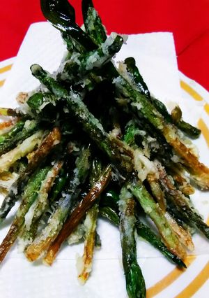 食べて美味しい☆行者ニンニク天麩羅-レシピのメイン写真
