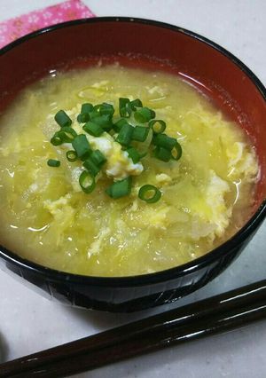 たっぷりキャベツのかき玉お味噌汁-レシピのメイン写真