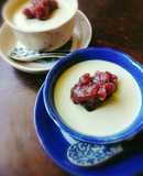 グリーンティーで。抹茶パンナコッタ。