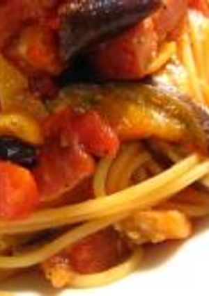 茄子とベーコンのトマトパスタ-レシピのメイン写真