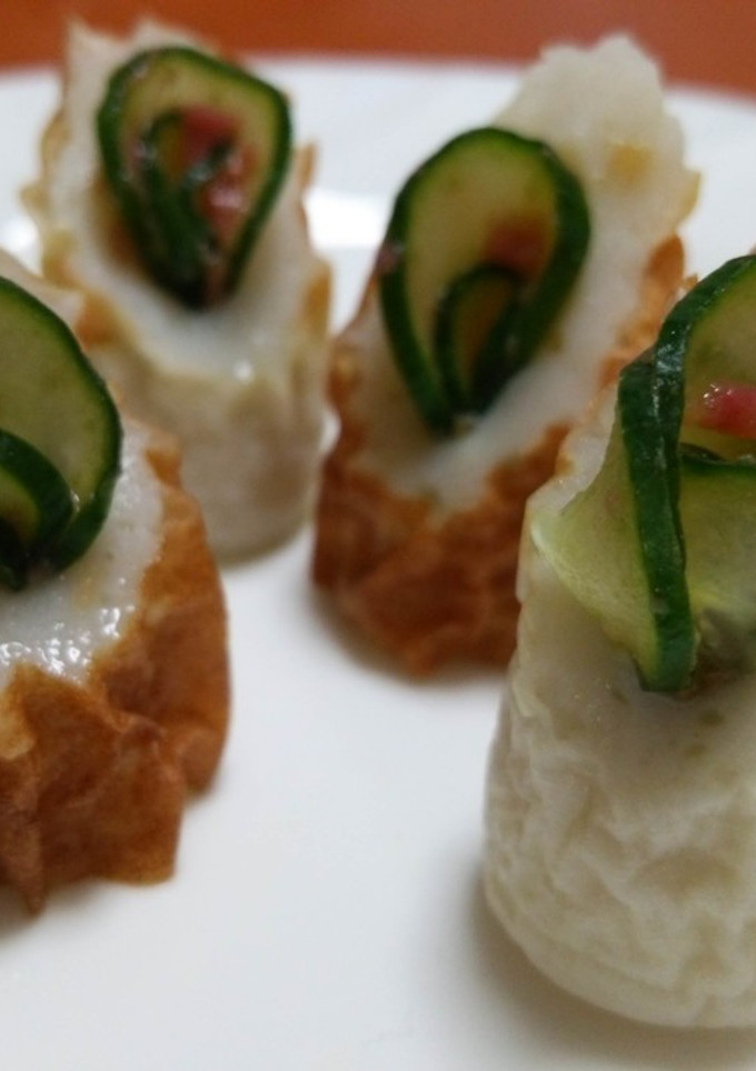 お弁当に☆きゅうりの梅干し和えinちくわ-レシピのメイン写真