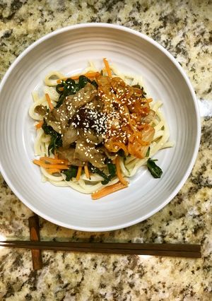 ビビンバうどん フライパン1つ-レシピのメイン写真