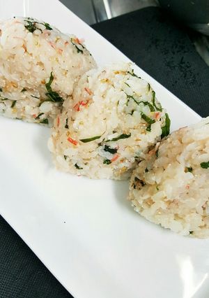 タラコわさびマヨの大葉入りおにぎり-レシピのメイン写真