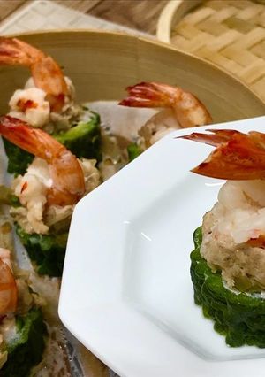 おもてなしゴーヤーの海老しゅうまい-レシピのメイン写真