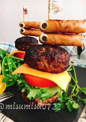 こどもの日☆鯉のぼりソーセージ肉バーガー-レシピのメイン写真