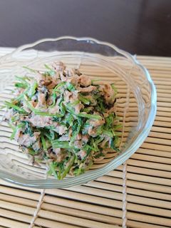 豆苗とツナの和え物-レシピのメイン写真