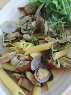 あさりの酒蒸しきのこパスタ-レシピのメイン写真