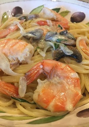 海老のクリームパスタ-レシピのメイン写真