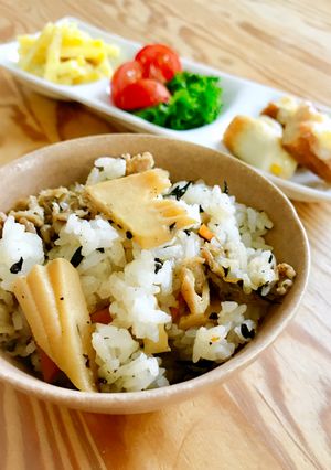 たけのこと豚肉の混ぜごはん-レシピのメイン写真