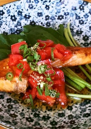 【鮭のバターソテー】〜トマトつゆソース〜-レシピのメイン写真