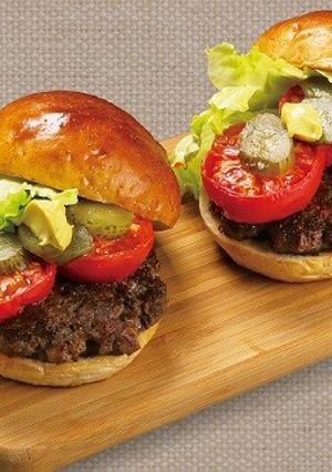 贅沢に味わう！福島牛丸ごとハンバーガー-レシピのメイン写真