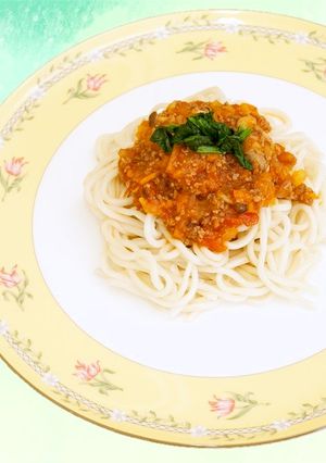 ソフト麺トマトソース【学校給食】-レシピのメイン写真