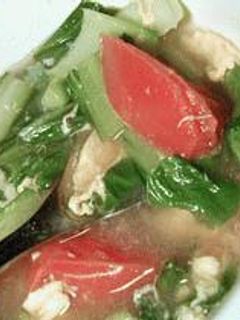 トマトとちんげん菜の卵スープ-レシピのメイン写真