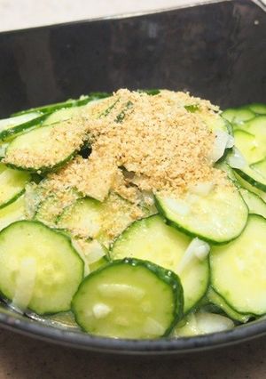 きゅうりと新玉ねぎの豆乳わさびごま和え-レシピのメイン写真