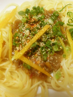ゆず醤油パスタ なめ茸入り-レシピのメイン写真