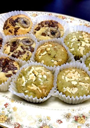 マフィン（チョコバナナ＆抹茶）-レシピのメイン写真