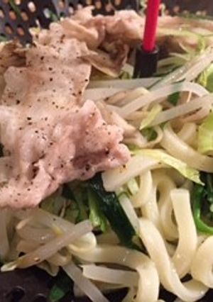 蒸ししゃぶのシメ、冷凍うどん!-レシピのメイン写真