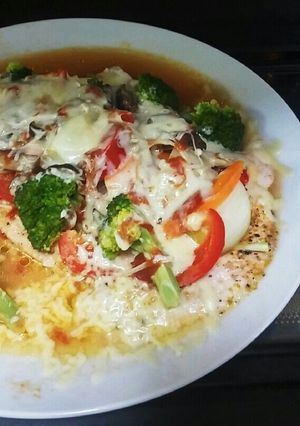 鶏むね肉Deベジ➕チキン♦☺ピザ☺♦-レシピのメイン写真