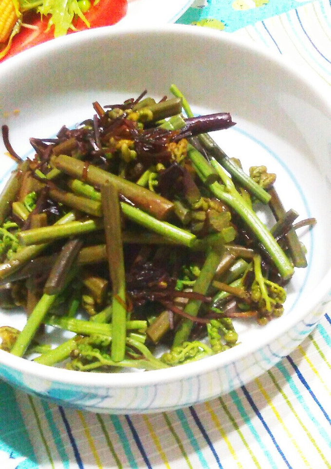 簡単！わらびの塩昆布和え-レシピのメイン写真