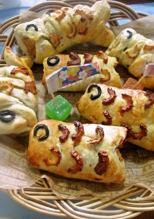 子供の日に♬こいのぼりちくわパン-レシピのメイン写真