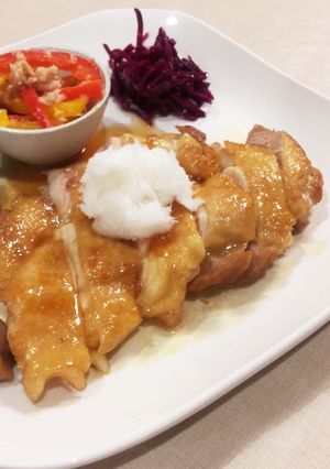 シンプルな味☆鶏の照り焼きのおろしのっけ-レシピのメイン写真