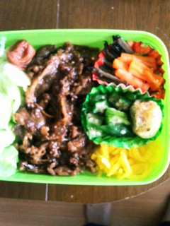 焼肉弁当★プチ3色おかずver★部活-レシピのメイン写真