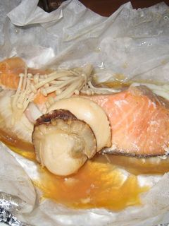 鮭とほたての包み焼き-レシピのメイン写真