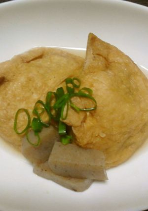 挽き肉詰めて油揚げの巾着煮込み-レシピのメイン写真