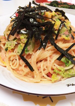 たらことキャベツのスパゲティ-レシピのメイン写真