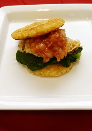 さくさく魚フライのにんじんライスバーガー-レシピのメイン写真