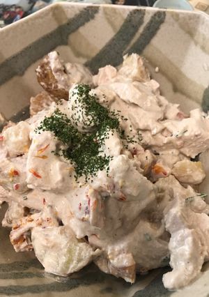 ポテトと鶏胸肉のクルミペースト和え-レシピのメイン写真