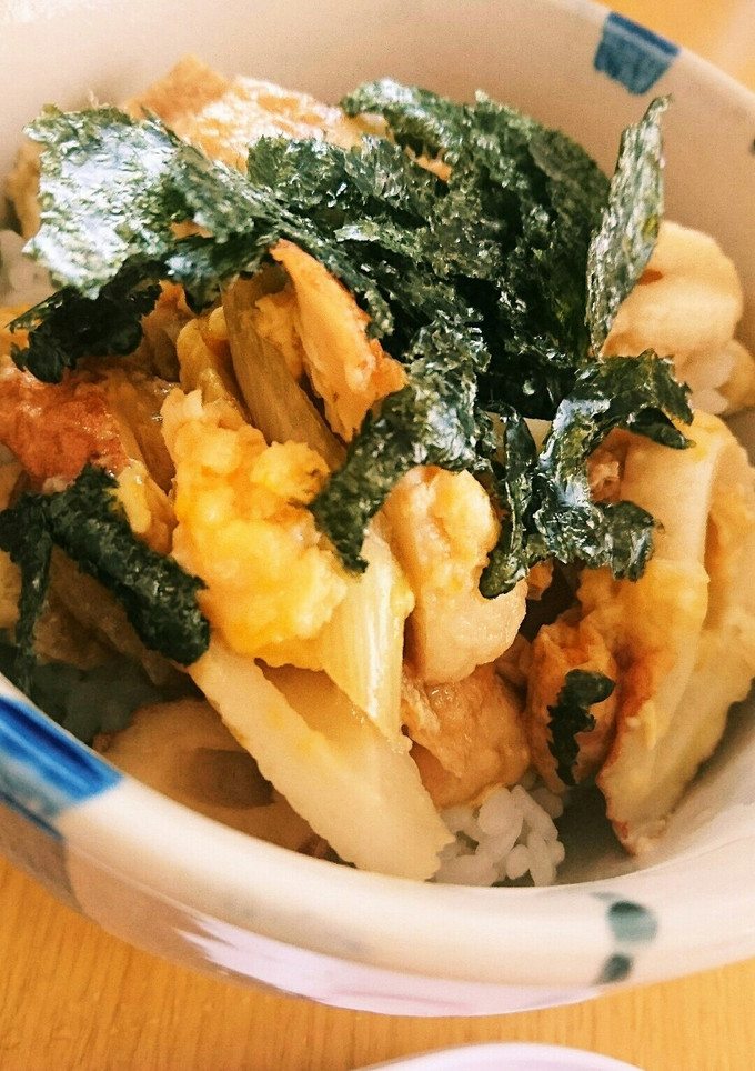 油揚げとちくわの卵とじ丼-レシピのメイン写真